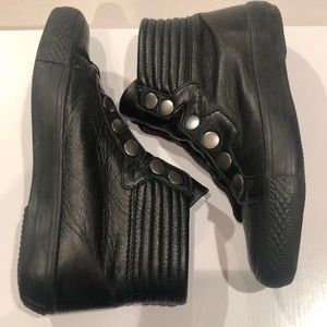ASH Black Leather Sneakers Size 36